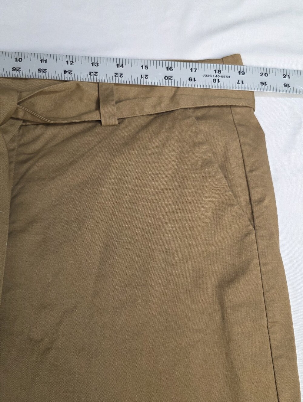 a new day Cotton Blend Wide-Leg Tie-Waist Cropped Pants Womens Size 16 - Picture 4 of 11